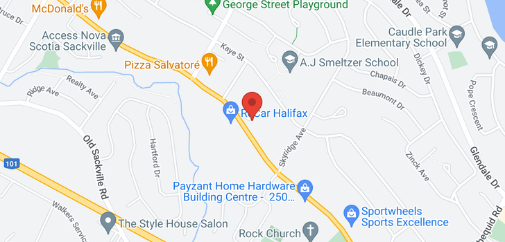 map of 341 Sackville Drive